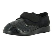 Florett Zürich 60811-60 Unisex-Erwachsene Damen Herren Hausschuhe, Therapieschuhe, Verbandsschuhe Schwarz, EU Größe 42