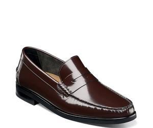 Florsheim Berkley Herren Flex Penny Loafer Slip On, Burgunder, 9.5 Wide