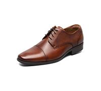 Florsheim Jackson Oxford-Schuh für Herren, Obermaterial aus Leder mit künstlichem Futter, angeschnittene Zehenpartie und Blindösen, Cognac, 48 EU
