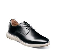 Florsheim Men's Dash Plain Toe Oxford Sneaker, Black W/White Sole, 42.5 EU