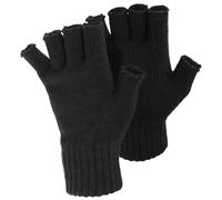 FLOSO Damen Handschuhe, fingerlos (Schwarz) Einheitsgröße
