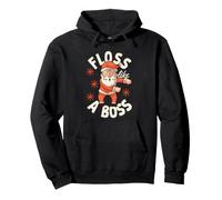 Floss Like A Boss Lustiges Weihnachtszahnseide mit Weihnachtsmann-Motiv Pullover Hoodie