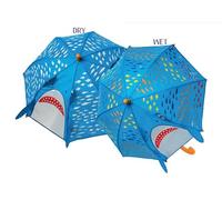 Floss & Rock Kinder-Regenschirm mit 3D-Farbwechsel, Hai-Design, 55,9 cm, Blau, 22 inch, Traditionell