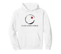 Flow Over Force - Zen Minimal Sun Art Pullover Hoodie