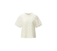 T-Shirt RICHROYAL, Damen, Gr. S, pearl weiß, Single Jersey, Obermaterial: 100% Polyester, Rundhals, Shirts T-Shirt, oversize, mit Spitze (22840621-S)