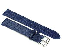 Fluco 18mm XL Echt Alligator Klassik handgemacht in Deutschland Uhrenarmband Blau