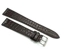 Fluco 19mm XL Echt Alligator Klassik handgemacht in Deutschland Uhrenarmband Dunkel braun