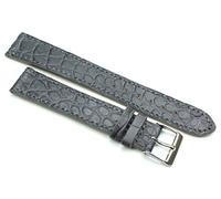 Fluco 19mm XL Echt Alligator Klassik handgemacht in Deutschland Uhrenarmband Grau