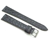 Fluco 19mm XL Echt Alligator Klassik handgemacht in Deutschland Uhrenarmband Grau