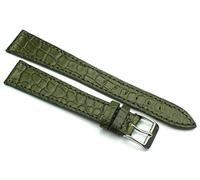 Fluco 19mm XL Echt Alligator Klassik handgemacht in Deutschland Uhrenarmband Olive