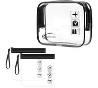 Flüssigkeiten Beutel Handgepäck, 1 Stück 15 * 12 * 3cm transparenter Kulturbeutel und 2 Stück 20 * 20cm transparenter Kulturbeutel, Transparente Tasche Flughafen-konforme Tasche, Reisebeutel Flugzeug