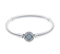 FLUFLO Armband Damen 925 Sterling Silber, Armbänder Moments Schlangen-Gliederarmband Armkette für Pandora Charm Anhänger, Valentinstag Muttertag Geburtstags Geschenk für Frauen Freundin Mama B01