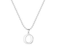 FLUFLO Damen Initialienkette mit Buchstabe O, 925 Sterlingsilber Anhängerhalskette, kompatibel mit Pandora Halsketten-Charms und Perlen, ideal für Frauen und Mädchen