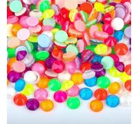 Fluoreszierende Neon-Hotfix-Strasssteine in allen Farben, superhelle Kristall-Strasssteine zum Aufbügeln für Stoff, Kleidungsstücke, Kleider, Farben gemischt, SS30, 288 Stück