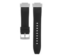 Fluorkautschuk-Uhrenarmband, kompatibel mit Casio GM-2100 GA-2100 GA-2110 GA-B2100 GM-5600 GM-6900 GM-2140GEM GBM-2100 GM-2110D GM-2110, Silberschwarz
