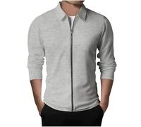 FlutVolt Jacke Herren Freizeit Hemdjacke Leichte Dünne Übergangsjacke Mode Jacken mit Reißverschluss Blouson Herbst Softshelljacke Oversized Bomberjacke Übergangsjacke Herren
