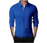 FlutVolt Jacke Herren Freizeit Hemdjacke Leichte Dünne Übergangsjacke Mode Jacken mit Reißverschluss Blouson Herbst Softshelljacke Oversized Bomberjacke Übergangsjacke Herren