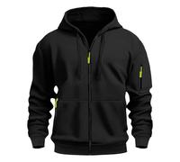 FlutVolt Sweatjacke Herren Mit Kapuze, Hoodie Herren Kapuzenpullover Reißverschluss Oversized Sweatshirt Mits Kapuze Übergangsjacke Kapuzenmantel Hoodie Mit Reißverschluss Herrens