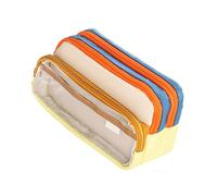 Fluxioxtna Kontrastfarbe Bleistift Hülle Klare Stifte Tasche Große Kapazität Stiftkoffer