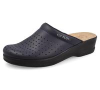 Fly Flot Altavalle, Damen-Sandalen aus Leder, mit atmungsaktiven Löchern, Fußbett aus Leder, Sandalen für Damen, blau, 38 EU