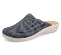 Fly Flot Anoia, Damen-Hausschuhe aus elastischem Netz, atmungsaktiv, Fresh, gepolsterte Einlegesohle aus Leder, Anthrazit, 40 Schiebe-Sandalen, EU