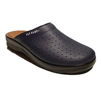 Fly Flot Art 8083 Slipper, Herren, Blau, Weiß, Komfort, Leder, hergestellt in Italien, Blau - blau - Größe: 42 EU