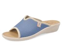 Fly Flot Atella, Damen elastischem Netz, offen, gepolsterte Einlegesohle aus Leder Schiebe-Sandalen, hellblau, 37 EU