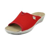 Fly Flot Atella, Damen elastischem Netz, offen, gepolsterte Einlegesohle aus Leder Schiebe-Sandalen, rot, 37 EU