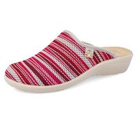 Fly Flot Barghe Damen-Hausschuhe aus elastischem Netz, gepolstertes Fußbett aus Leder Schiebe-Sandalen, Fuchsia, 40 EU