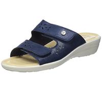 Fly Flot Bellona Damen-Hausschuhe aus elastischer Mikrofaser, mit verstellbarem Klettverschluss, stoßdämpfende Einlegesohle Sandale, blau, 36 EU