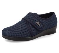 Fly Flot Bellona Damen-Hausschuhe aus elastischer Mikrofaser, mit verstellbarem Klettverschluss, stoßdämpfende Einlegesohle Sandale, blau, 38 EU