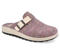 Fly Flot | Bio Style Woman, Hausschuhe für Damen aus Filz mit verstellbarer Schnalle, Pantoffel mit recyceltem Tier-Obermaterial, Antishock Mikrofaser Einlegesohle, Dunkel Flieder, 38 EU