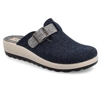 Fly Flot | Bio Style Woman, Hausschuhe für Damen mit verstellbarer Schnalle, Pantoffeln mit recyceltem Tier-Obermaterial, Antishock Mikrofaser Einlegesohle, blau, 40 EU