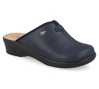 Fly Flot | Classic Woman, Damen-Hausschuhe mit Strass, weiche Mikrofaser, Fußbett aus Leder, blau, 39 EU