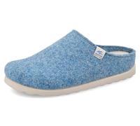 Fly Flot Damen Bio Style Woman, Ciabatta Invernale Con Tomaia In Tessuto, Sottopiede Antishock Schiebe-Sandalen, blau, 40 EU