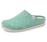 Fly Flot Damen Bio Style Woman, Ciabatta Invernale Con Tomaia In Tessuto, Sottopiede Antishock Schiebe-Sandalen, Teal, 40 EU