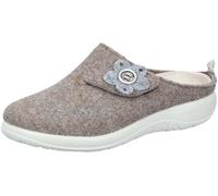 Fly Flot Damen Pantoffel PET Filz Hausschuh Blume Blüte Stickerei lose Einlagen, Größe:39 EU, Farbe:Braun