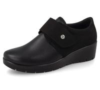 Fly Flot Damen Scarpa Donna Invernale Con Tomaia Stretch E Chiusura A Fascia, Sottopiede Estraibile In Memory Oxford-Schuh, Schwarz, 38 EU