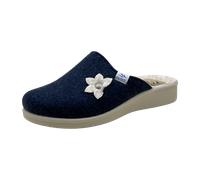Fly Flot Filzpantoffel für Damen, blau, Größe 41 EU