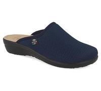 Fly Flot | Fresh Woman, atmungsaktive Damen-Hausschuhe, Hausschuhe mit elastischem Mesh-Obermaterial, gepolsterte Einlegesohle aus stoßfestem Leder, blau, 38 EU