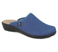 Fly Flot | Fresh Woman, atmungsaktive Damen-Hausschuhe, Hausschuhe mit elastischem Mesh-Obermaterial, gepolsterte Einlegesohle aus stoßfestem Leder, Avio, 41 EU
