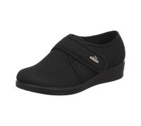 Fly Flot Bellona Damen-Hausschuhe aus elastischer Mikrofaser, mit verstellbarem Klettverschluss, stoßdämpfende Einlegesohle Sandale, Schwarz, 42 EU