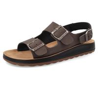 Fly Flot Herren Altopascio, Herren-sandalen aus Kunstleder, mit Drei Verstellbaren Schnallen, Innensohle aus LederHausschuh