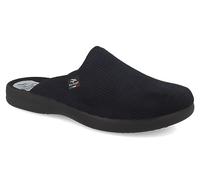 Fly Flot Herren Ciabatta Uomo Invernale In Morbida A Costine Con Sottopiede In Microfibra, Lavabile In Lavatrice Hausschuh, Schwarz, 47 EU