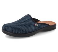 Fly Flot Herren Classic Pantofole Uomo In Microfibra Fantasia A Quadretti, Sottopiede Imbottito In Pelle Antishock Hausschuh, blau, 42 EU