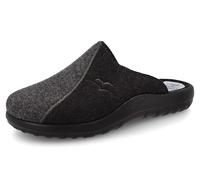 Fly Flot Herren Classic Pantofole Uomo In Pet Riciclato Doppio Colore, Sottopiede In Panno Hausschuh, Schwarz, 46 EU