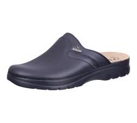 Fly Flot Herren Clog Ziernähte Leder gewellter Einstieg 220094, Größe:45 EU, Farbe:Schwarz