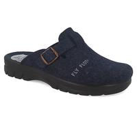 Fly Flot Herren Hausschuh Filz Pantoffel aus recyceltem PET mit Fußbett 220087, Größe:41 EU, Farbe:Blau