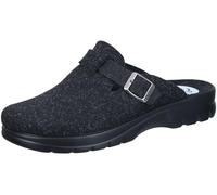 Fly Flot Herren Hausschuh Filz Pantoffel aus recyceltem PET mit Fußbett 220087, Größe:46 EU, Farbe:Schwarz