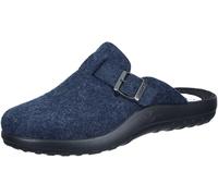 Fly Flot Herren Hausschuh Filz Pantoffel mit Schnalle 220090, Größe:45 EU, Farbe:Blau